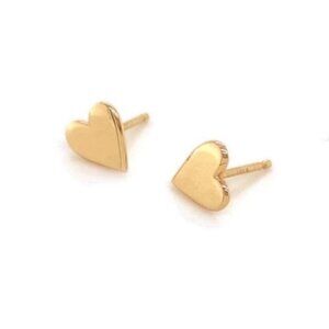 New! Madewell 14K Gold Plated Demi Heart Earrings NWOT